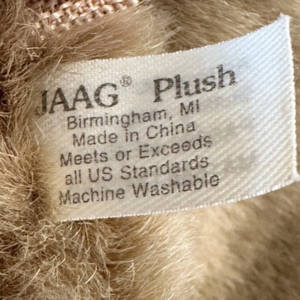 JAAG Plush Brown Bear 37” Jumbo Lays Flat Realistic Head Handles Pocket PJ Bag